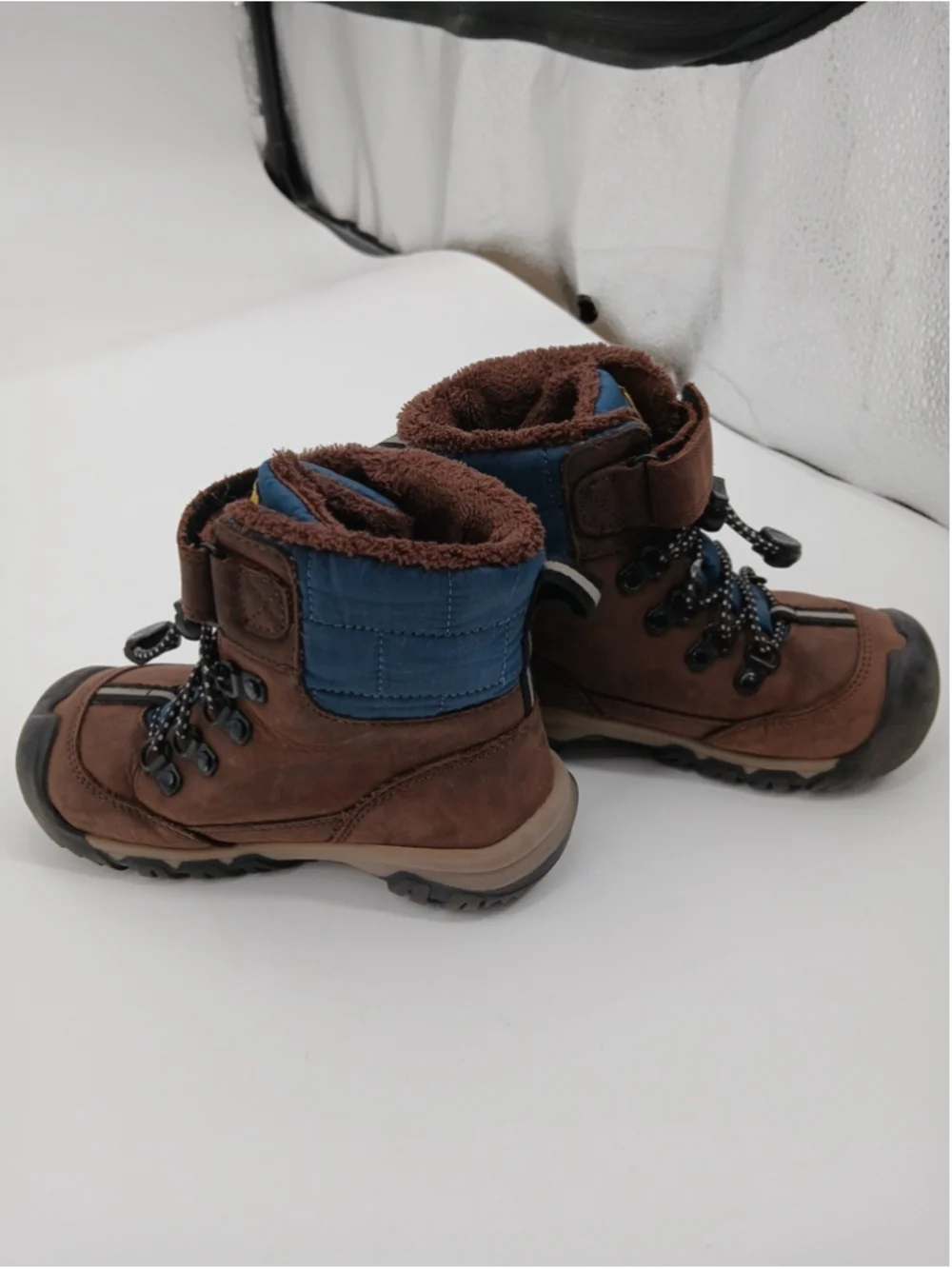 Keen Kanibou Waterproof Boots Little Kids Size 9 Brown/ Blue